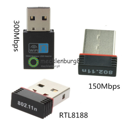 150/300Mbps Mini Wireless USB Wifi Adapter LAN-Antenne Netzwerk-Adapter New