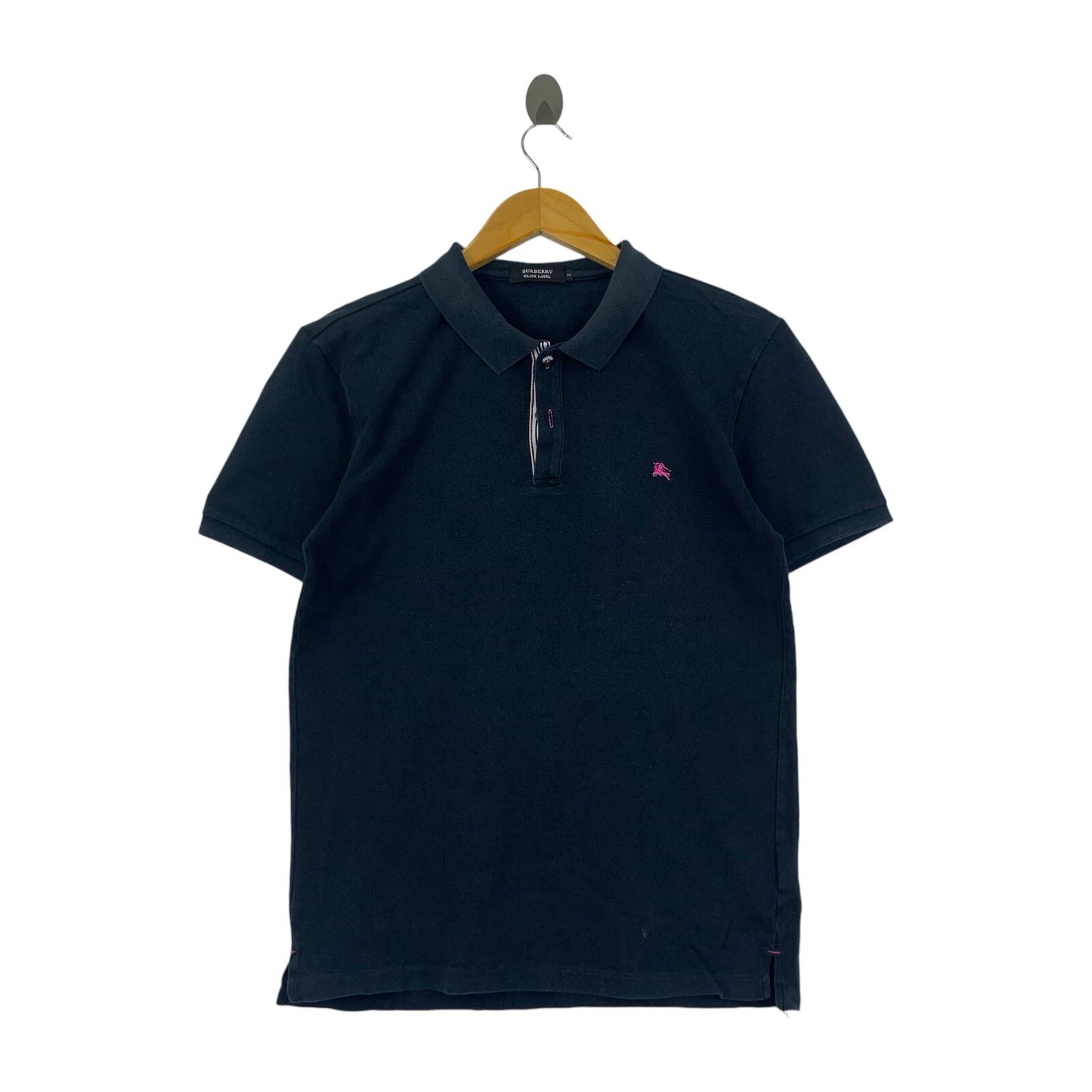 Vintage BURBERRY BLACK LABEL Prorsum Polo Tee Shirt Top Embossed Logo