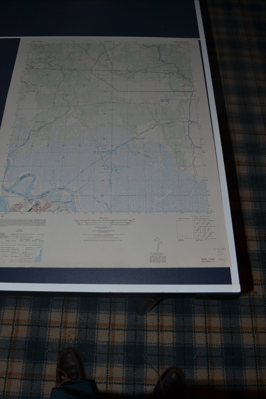 1940's Army topo map Terry Texas Orange Bessie Heights Sheet 7244 III ...