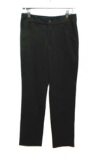 TIME AND TRU black stretch pants high rise straight leg inseam 29" women's 10 P