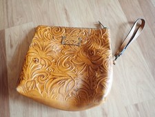 Patricia Nash Burnished Tooled Clutch Handbag 10" x 7"