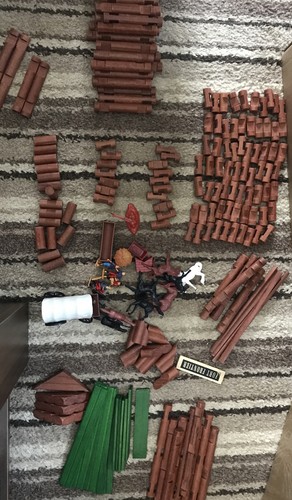 Childrens Development 1999 TIMBERLOGS FORT FRONTIER Kids 190 PIECE BUILDING SET - Picture 11 of 12