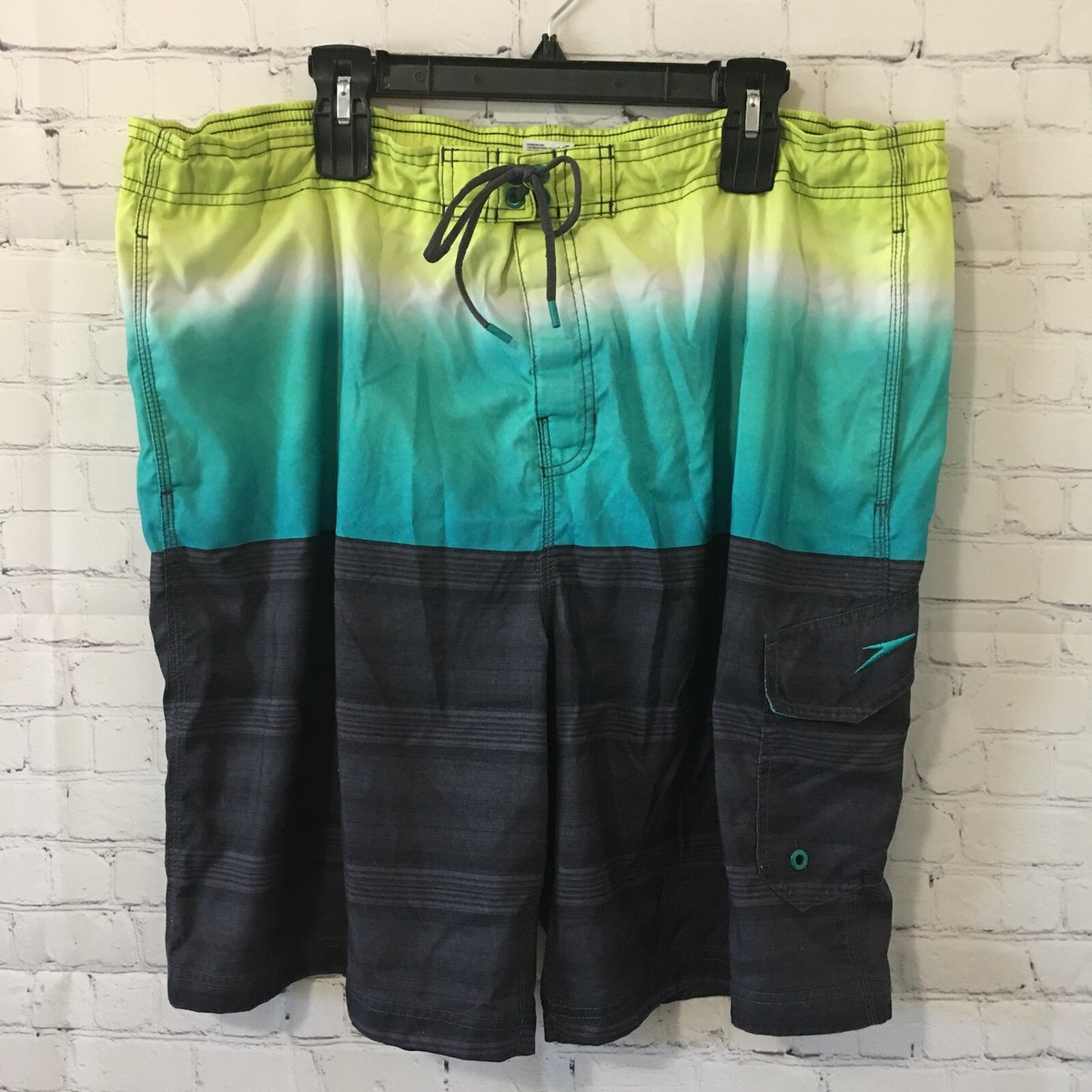 Speedo Swim Shorts Mens XXL/TTG Multicolor Wave Beach Board Island Trunks