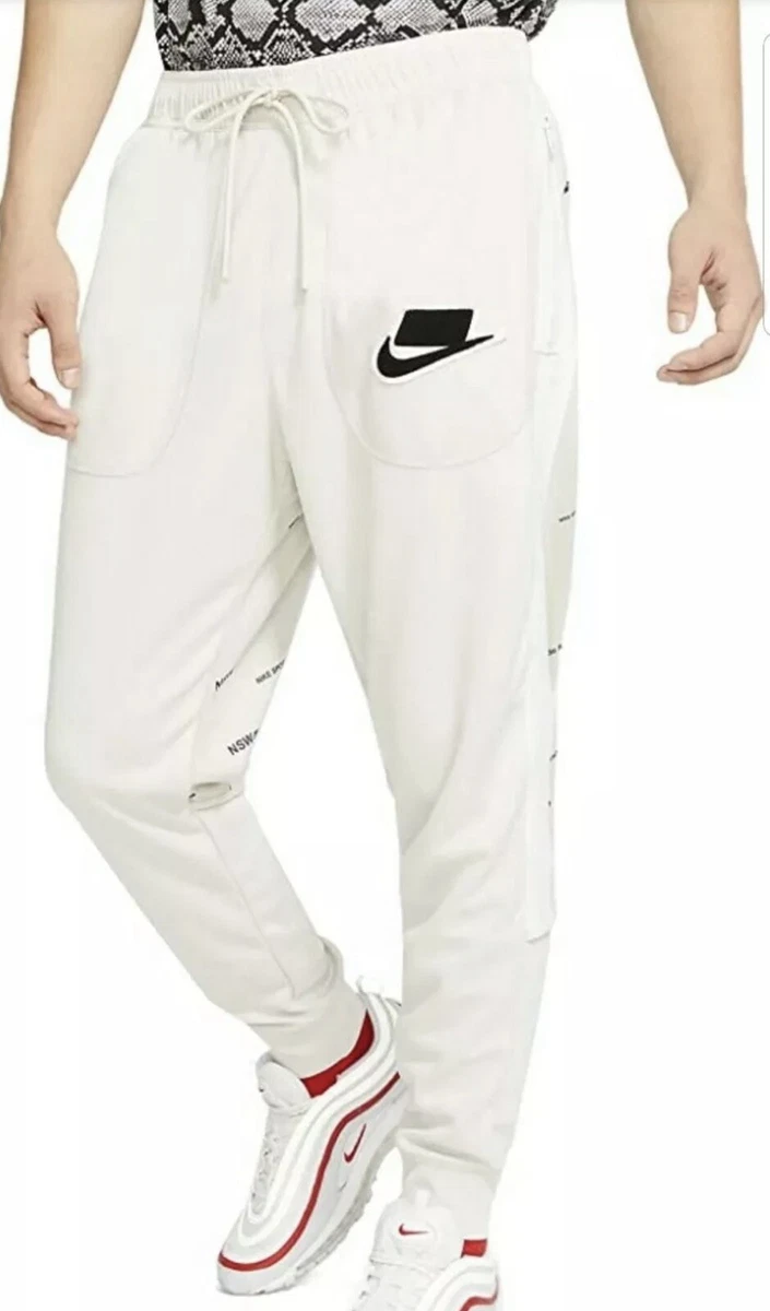 NIKE MENS NSW SPORT PACK LOOSE FIT TRACK PANTS BONE WHITE Size L CD4633 072
