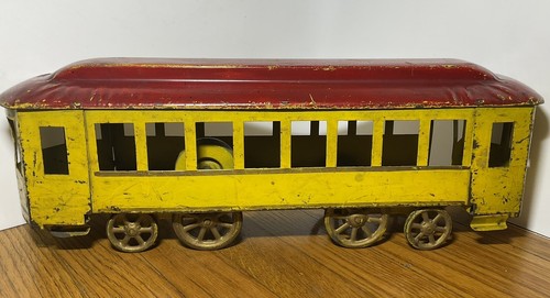 Dayton Schieble Toys 19” Trolley Hillclimber 1910-1920 Vintage Pressed Steel Toy - Picture 3 of 11