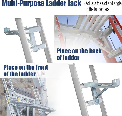2XSteel Ladder Jacks 550KG Stage Up Work Ladder Stander Stabiliser 18 inch Width - Picture 7 of 13