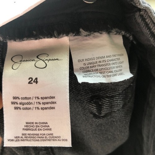 JESSICA SIMPSON Shorts Size 24 Infinite High Waist Distressed Denim Black Beach - Picture 6 of 8
