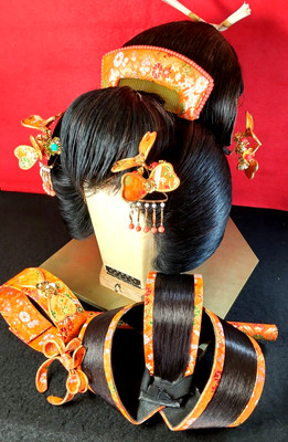Japanese Bride Kushi Kanzashi set of 8 Fabric etc. Kimono Hair Ornament #1314