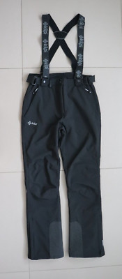 KILPI Damen Skihose Elare Schneehose  schwarz abnehmbare Hosenträger Gr. 40