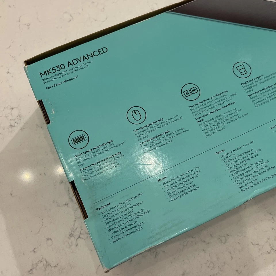 Logitech - MK530 Advanced Wireless Keyboard and Optical Mouse  - Image 2 of 3