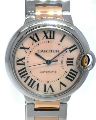 Cartier Ballon Bleu 36mm 18k Rose Gold/ SS Pink MOP Dial Ladies Automatic  3284