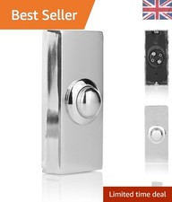 Expandable Chrome Doorbell Push Button - Universal Fit with 2-Wire Installation