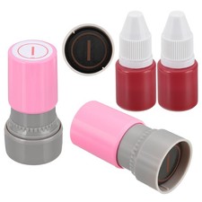 Letter Stamps Self Inking, 2Pcs Character I Alphabet Teacher Stamp, Pink