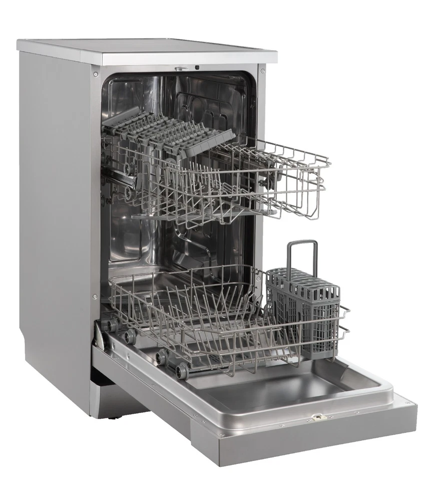 Geschirrspüler Spülmaschine freistehend oder unterbaufähig 45 cm Silber Respekta - Bild 4 von 4