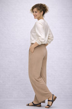 PANTALONE DONNA PERLA PALAZZO ELASTICO TASCHE VISCOSA ART. MARTINA 26106