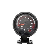 3.75" Autogage Tachometer - Universal Car Gauge With White Inter Shift Light