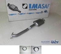 Imasaf Auspuff VorschalldäMpfer für Opel Kadett E CC 2.0 GSI O. Kat 1986-1991