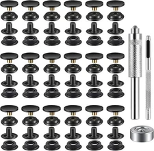 72 Pieces 15MM Snap Fastener Kit Tool Snap Button Kit Snaps for Leather Leather