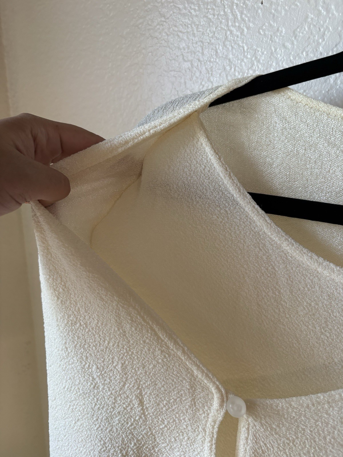 Notations Textured Knit Button Accent Blouse Ivor… - image 4