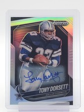 TONY DORSETT 2025 PANINI PRIZM BLACK SILVER AUTO #44 COWBOYS Q6018