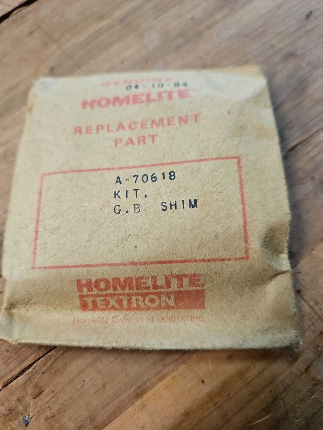 New Old Stock Homelite Guide Bar Shim Part # A-70618
