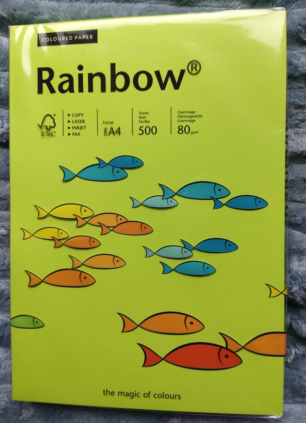Kopierpapier DIN A4, 1 X 500 Blatt, 80 Gramm, Grün, Rainbow
