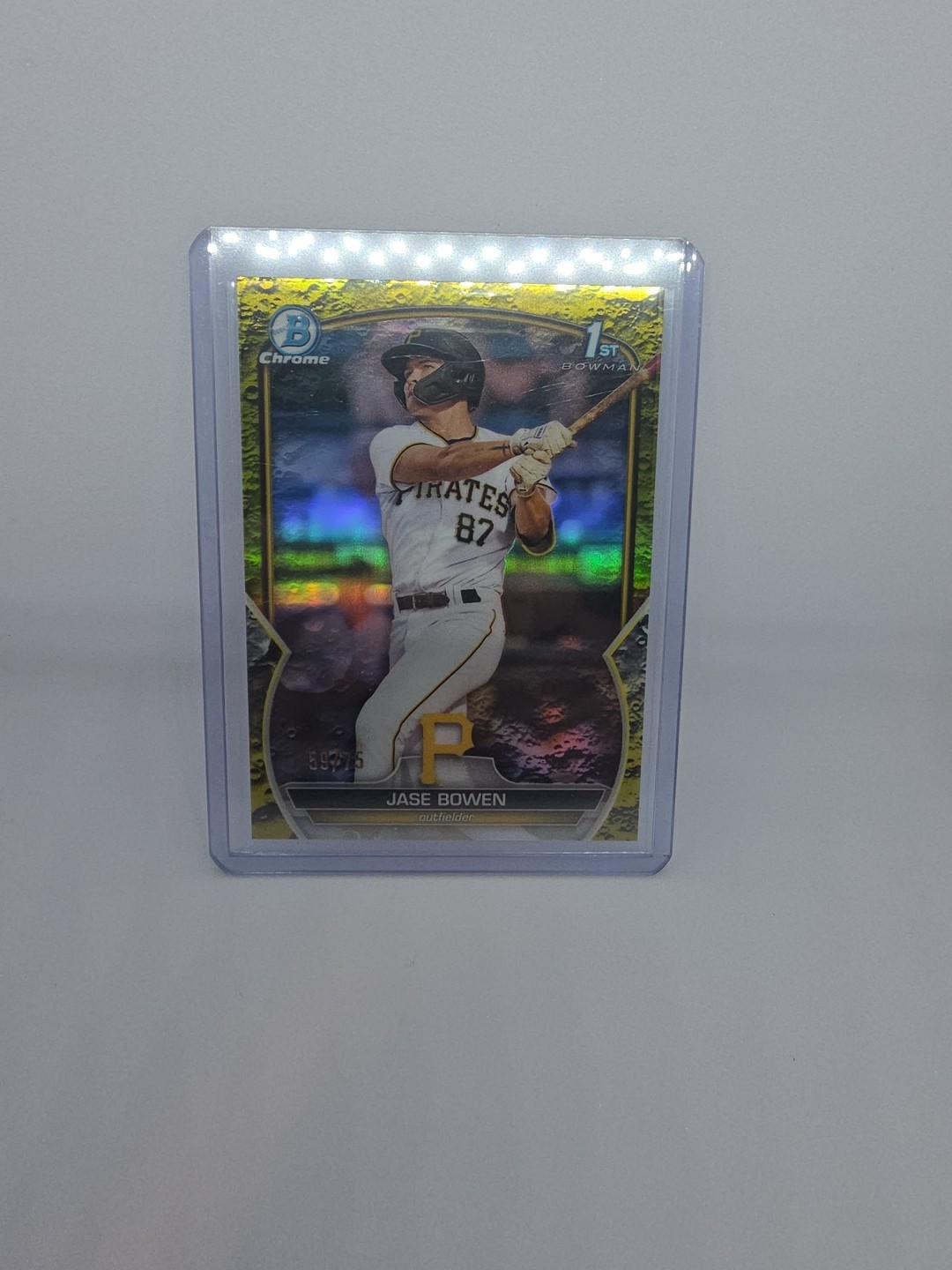 2023 Bowman - Chrome Prospects Jase Bowen #BCP-146 Yellow Refractor /75 (RC)