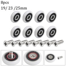 Shower Door Rollers Replacement & 8*Screws 19/23/25mm 8Pcs Shower Cabins