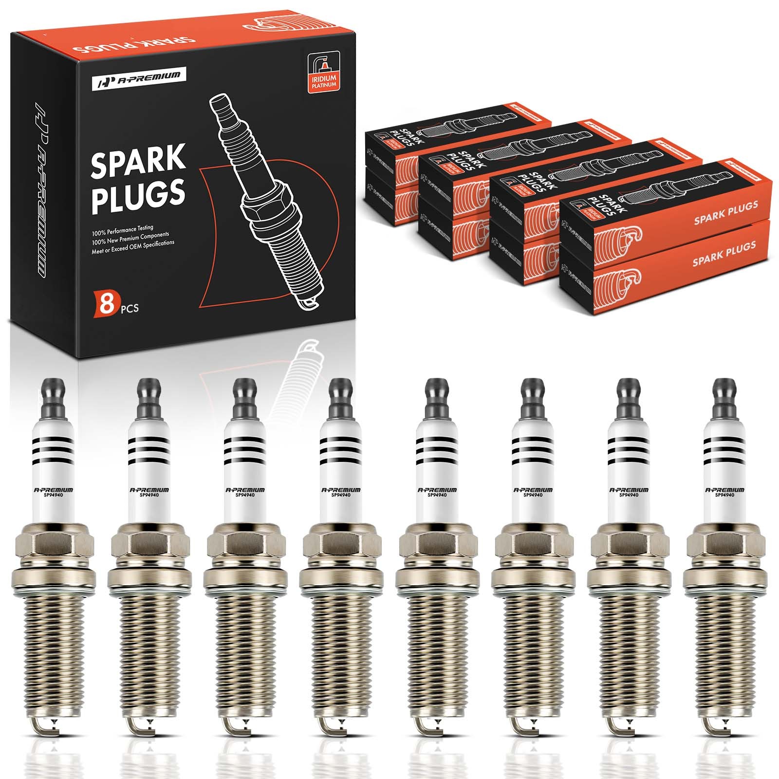 A-Premium 8x Iridium  Platinum Spark Plugs for Land Rover Range Rover 2010-2017