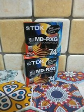 💽 SEALED X 10 Minidisc TDK MD-RXG Recordable 74 min 💽
