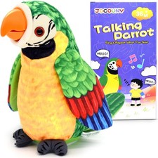 Toddler Toys,  Volume Adjustable  Talking Parrot Repeats What You Said, Mim...