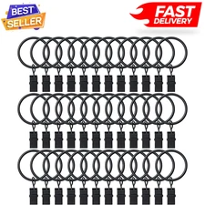 36 Pack Curtain Rings with Clips, Drapery Clips with Rings, Hangers Drapes Rings
