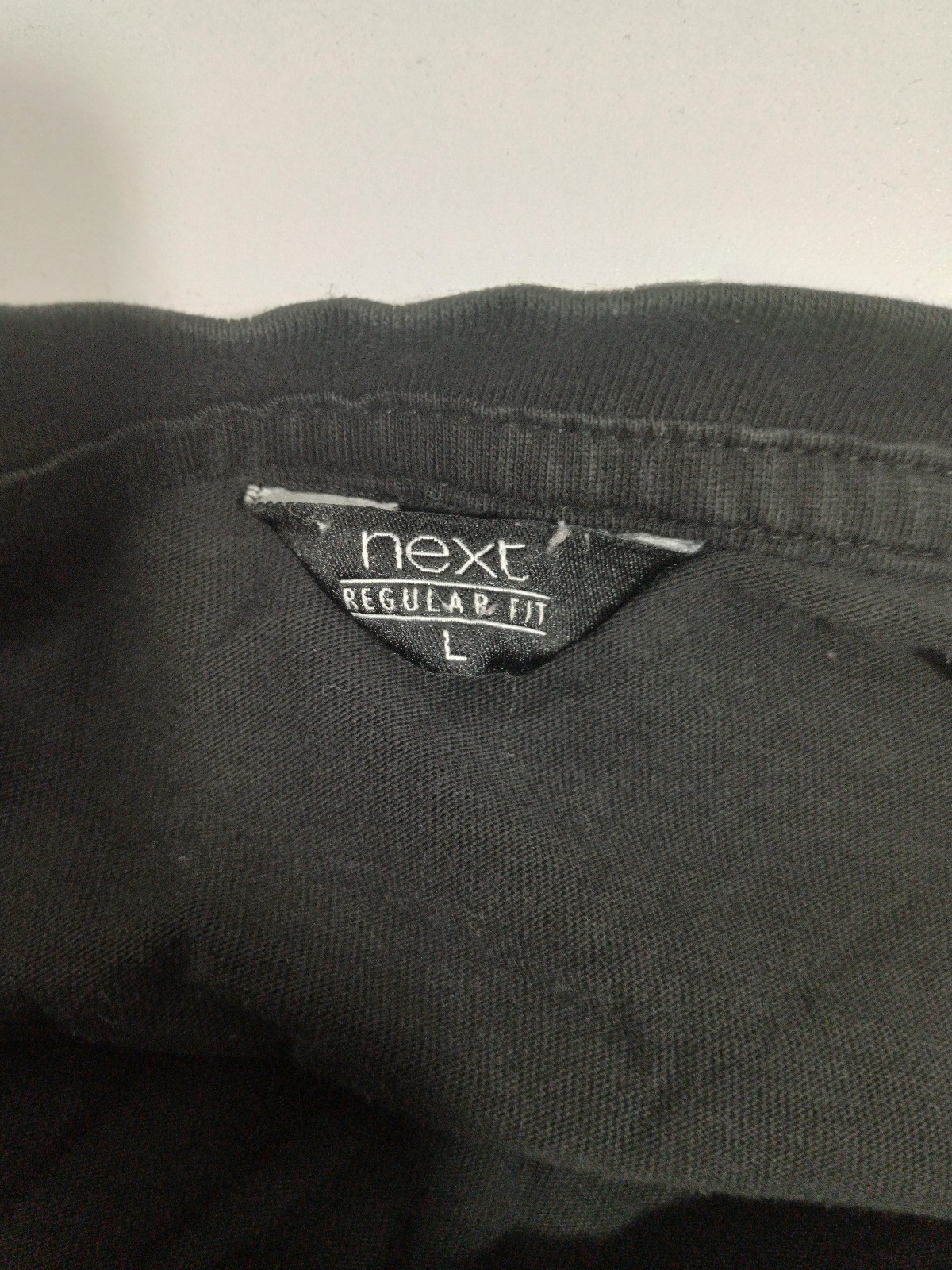 Next Regular Fit Black Supima Cotton T Shirt Men's Size Large Crew Neck Tee image 5