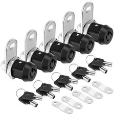 5 Pack Cabinet Lock with Keys, 5/8'' Heavy Duty Tubular Cam Lock for RV Compa...