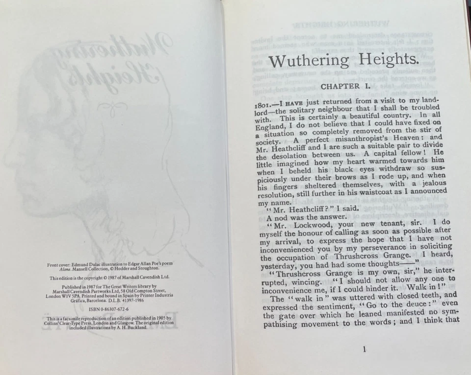 Wuthering Heights by Emily Bronte  Great Writers Library Hardcover #0863076726 Foto 4 de 4