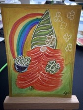 ACEO Original “Guardian of Lucky Beginnings” Art Signed Sandra Acevedo