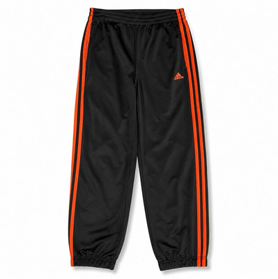 adidas Firebird Trainingshose Schwarz/Orange gestreift Gr. XS Elastikbund