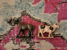 Set of Aub-Rubr Auburn Rubber toy farm animals horse cow country toys vtg