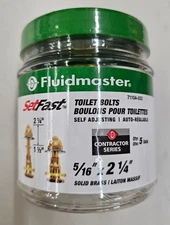 **5 SETS** OF FLUIDMASTER 7110A-033 BRASS SET FAST TOILET BOLTS