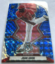 2022 Panini Mosaic Baseball Joan Adon Washington Nationals Camo Blue Prizm RC