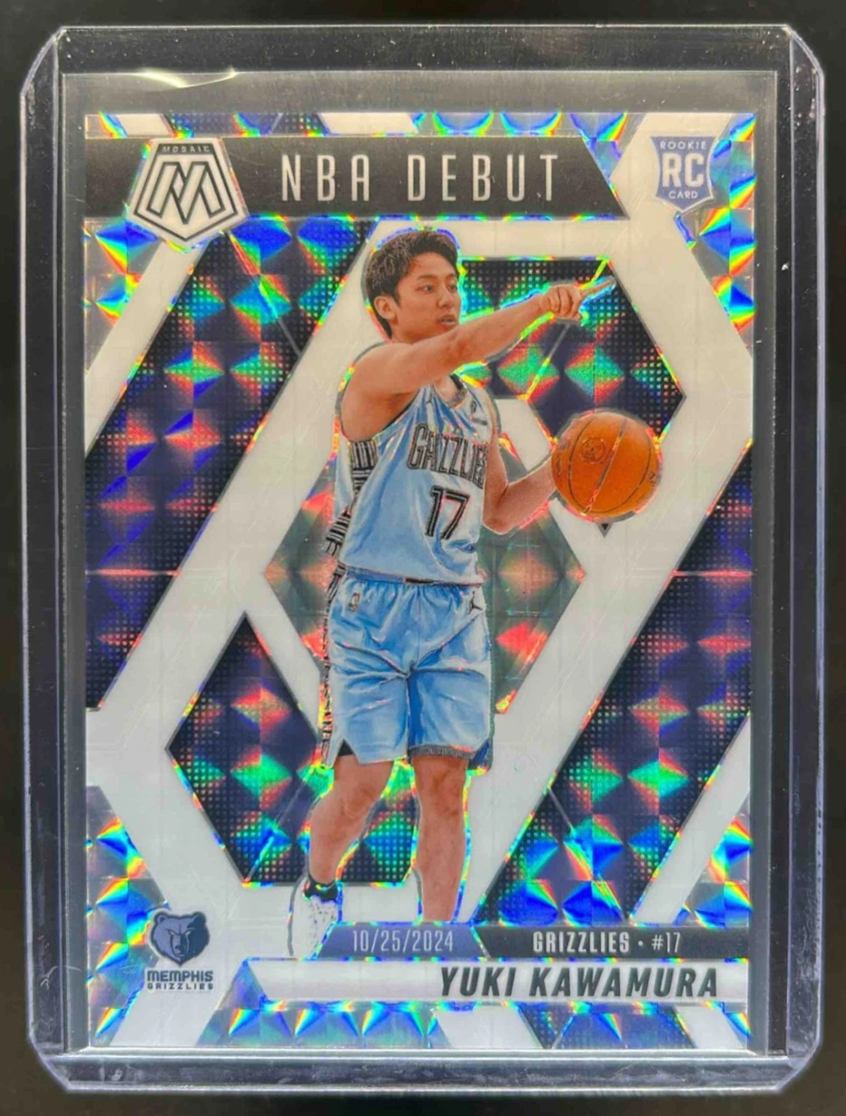 2024-25 Panini Mosaic Yuki Kawamura RC Choice White NBA Debut #30/35 Grizzlies