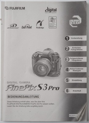Bedienungsanleitung Fujifilm FinePix S3 pro Digital Owners manual