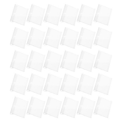 100 Pcs Transparent Shelf Price Sign Holder on Label