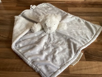 DECKEN & BEYOND GRAU WEISS GEPUNKTET WEICHER TEDDYBÄR SPIELZEUG BABY BETTDECKE DECKE