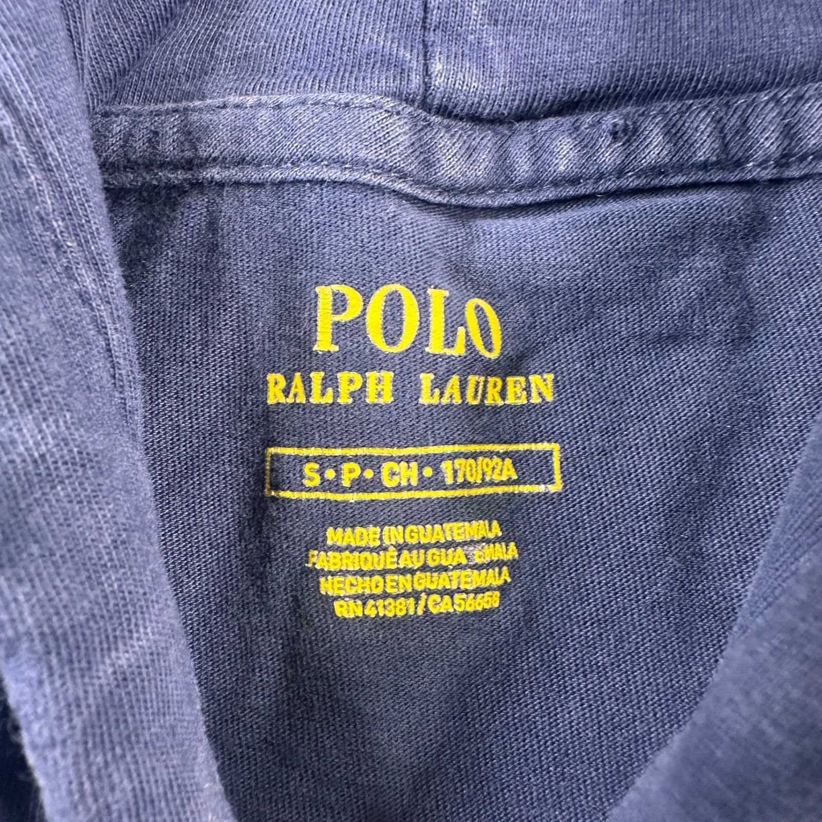 Ralph Lauren Polo Bear Hoodie Mens Small Blue Long Sleeve Shirt Beach Surf thumbnail 2