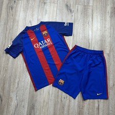 Nike FC Barcelona 2016-17 Home Soccer Jersey  Short Suit Size Youth XL 13-15yrs