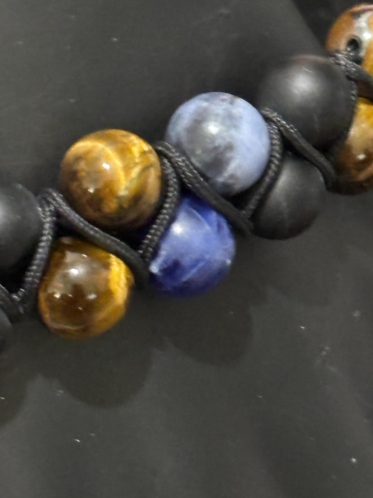 🟢 Steve Madden Adjustable Stone Macramé Bracelet… - image 5