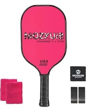 Pickleball Paddle, T700 Carbon Fiber Surface, Lightweight Medium, LEOPARD 