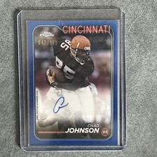 2024 Topps Chrome CHAD OCHOCINCO JOHNSON Blue Variation AUTO /150 BENGALS #BA-CJ