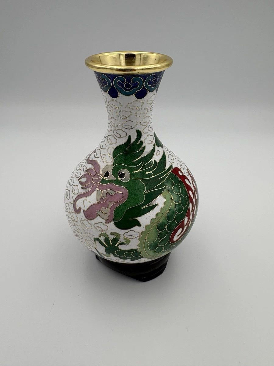 亚洲古董景泰蓝龙在中国古董花瓶| eBay